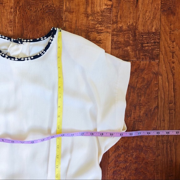 VINTAGE 70s Cream Top Blouse - Picture 7 of 10